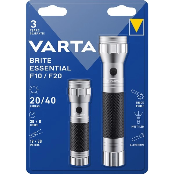 Varta Brite Essential Twin Pack F10 & F20, Taschenlampe 3 Varta Brite Essential Twin Pack F10 & F20, Taschenlampe