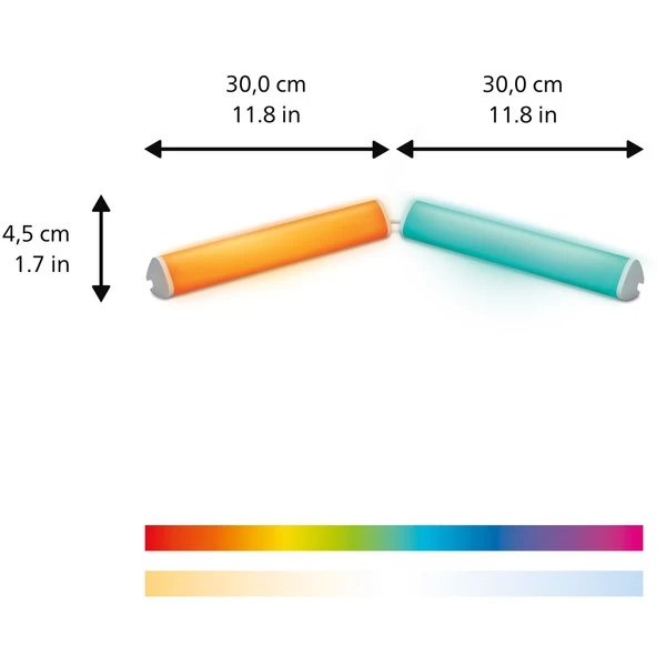 WiZ LightBar Tischleuchte 2er-Pack, LED-Leuchte 4 WiZ LightBar Tischleuchte 2er-Pack, LED-Leuchte – Bild 2